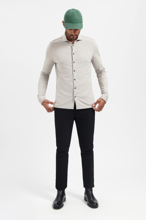 NO-EXCESS shirt jersey melange stretch